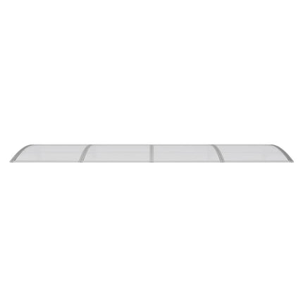 dørmarkise grå 350x100 cm polycarbonat