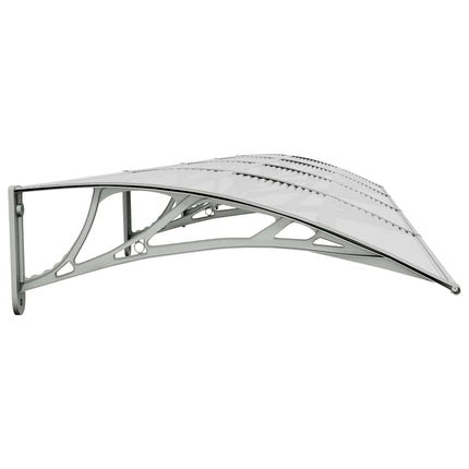 dørbaldakin 400x75 cm polycarbonat grå og transparent