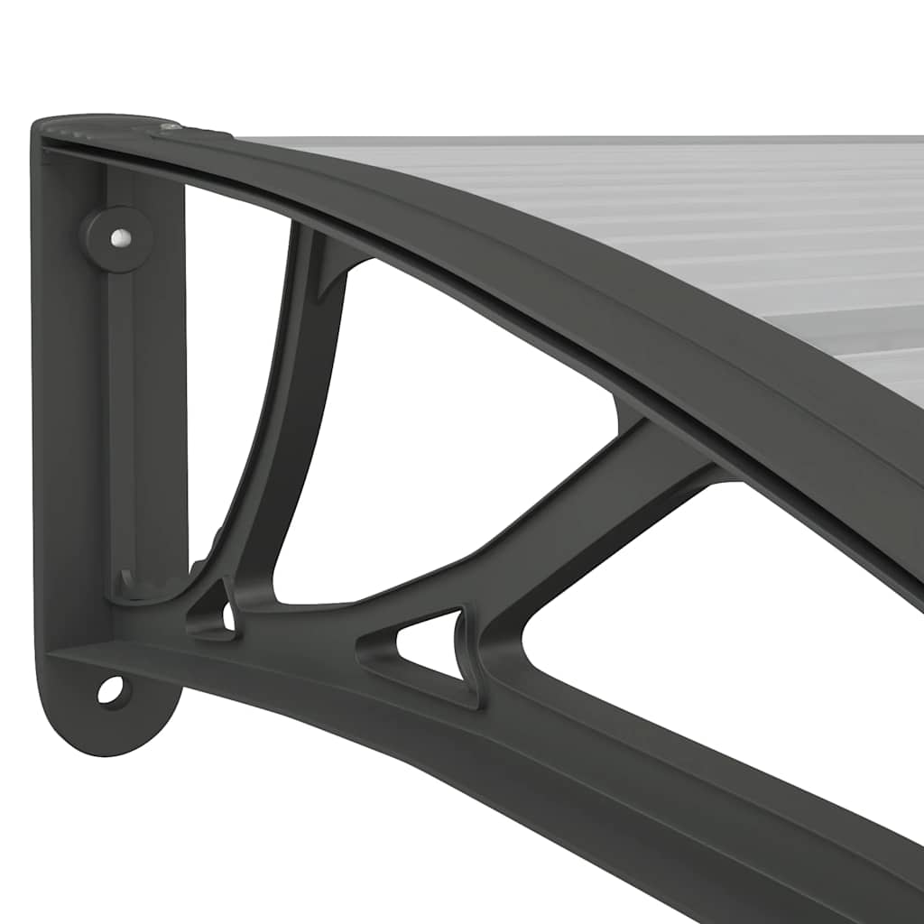 dørbaldakin 400x100 cm polycarbonat sort