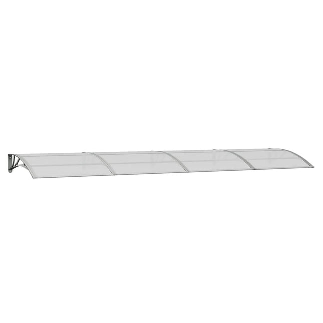 dørmarkise grå 400x100 cm polycarbonat