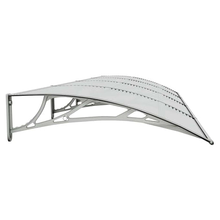 dørmarkise grå 400x100 cm polycarbonat