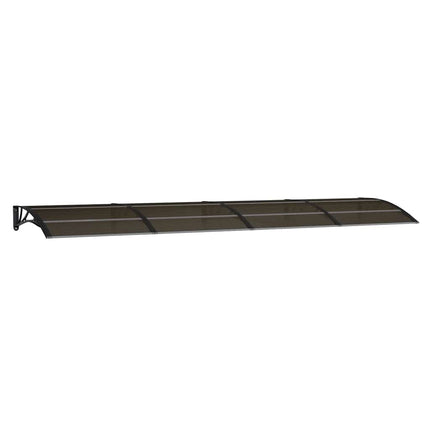 dørmarkise sort 400x100 cm polycarbonat