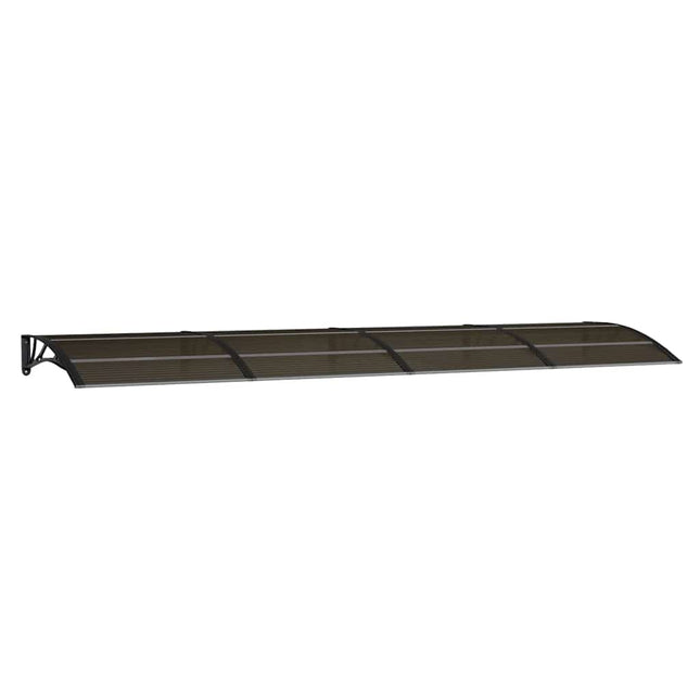dørmarkise sort 400x100 cm polycarbonat