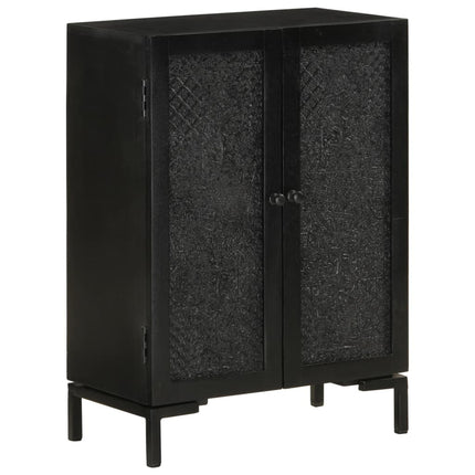 skænk 55x30x77 cm massivt mangotræ og jern sort