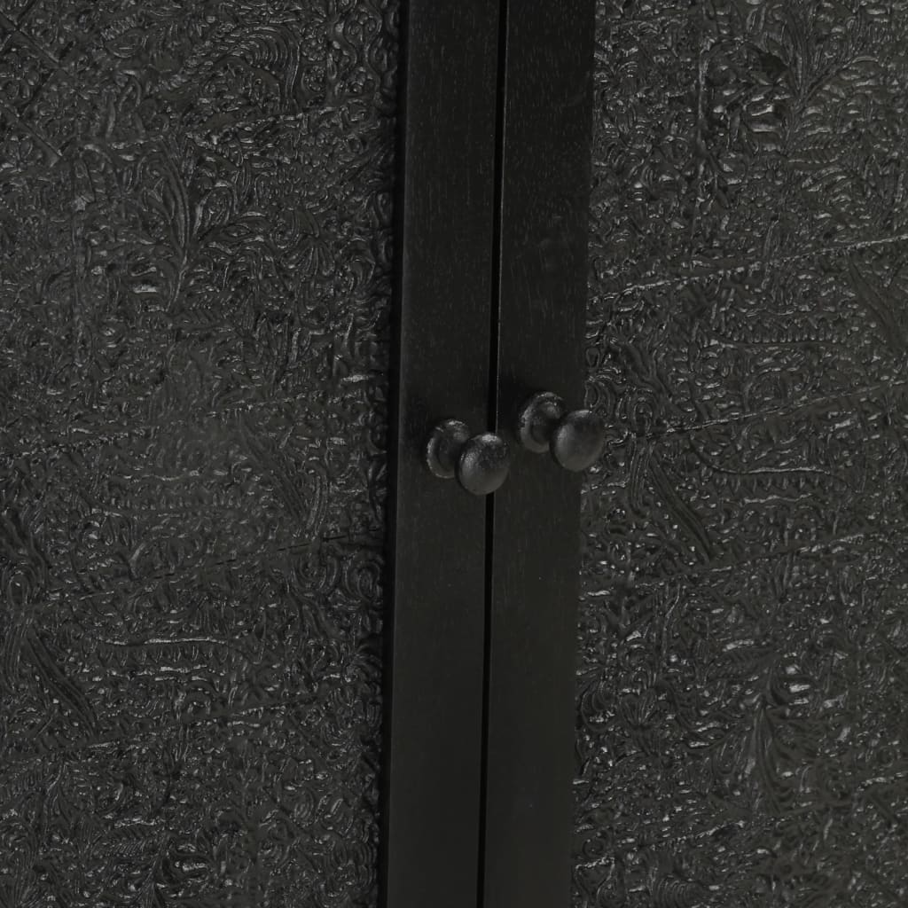 skænk 55x30x77 cm massivt mangotræ og jern sort