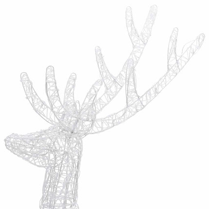 julerensdyr 2 stk. 180 cm 250 LED'er akryl flerfarvet lys