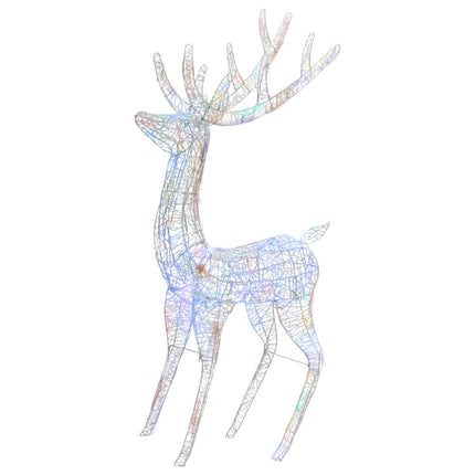 julerensdyr 3 stk. 180 cm 250 LED'er akryl flerfarvet lys