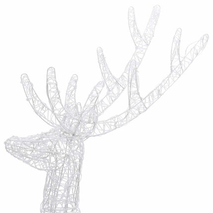 julerensdyr 3 stk. 180 cm 250 LED'er akryl flerfarvet lys