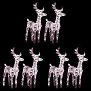 julerensdyr 6 stk. 240 LED'er akryl varmt hvidt lys