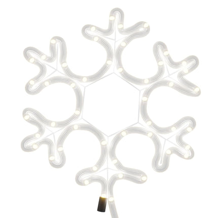 snefnug 2 stk. 27x27 cm med LED-lys varmt hvidt lys