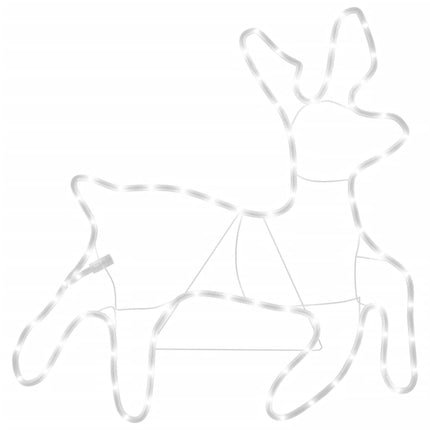 julerensdyr 2 stk. 57x55x4,5 cm med LED-lys varmt hvidt lys