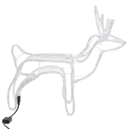julerensdyr 2 stk. 60x30x60 cm koldt hvidt lys