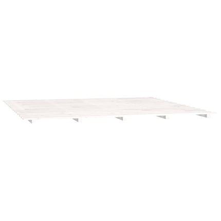 sengeramme 200x200 cm massivt fyrretræ hvid