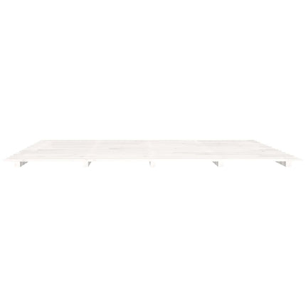 sengeramme 200x200 cm massivt fyrretræ hvid