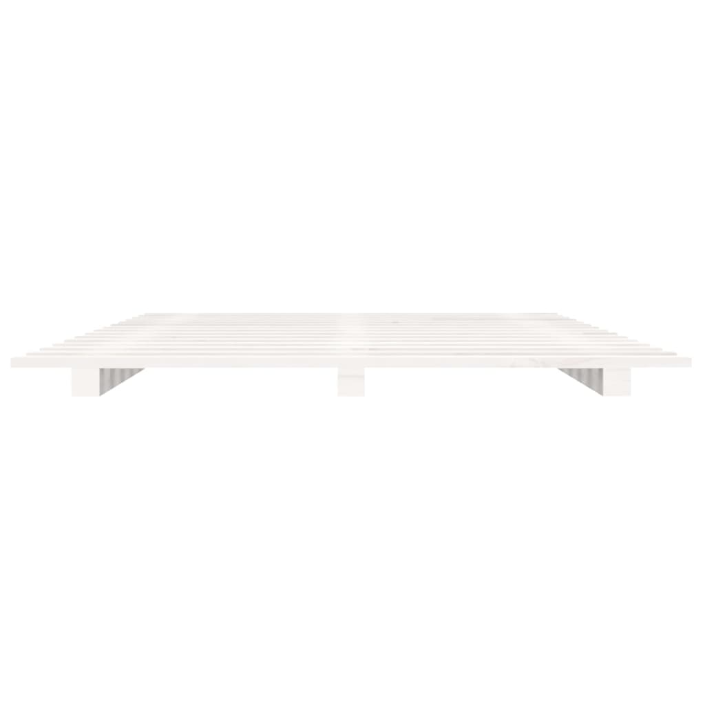 sengeramme 120x200 cm massivt fyrretræ hvid