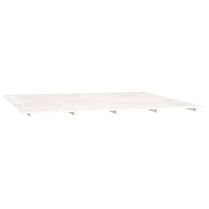 sengeramme 160x200 cm massivt fyrretræ hvid