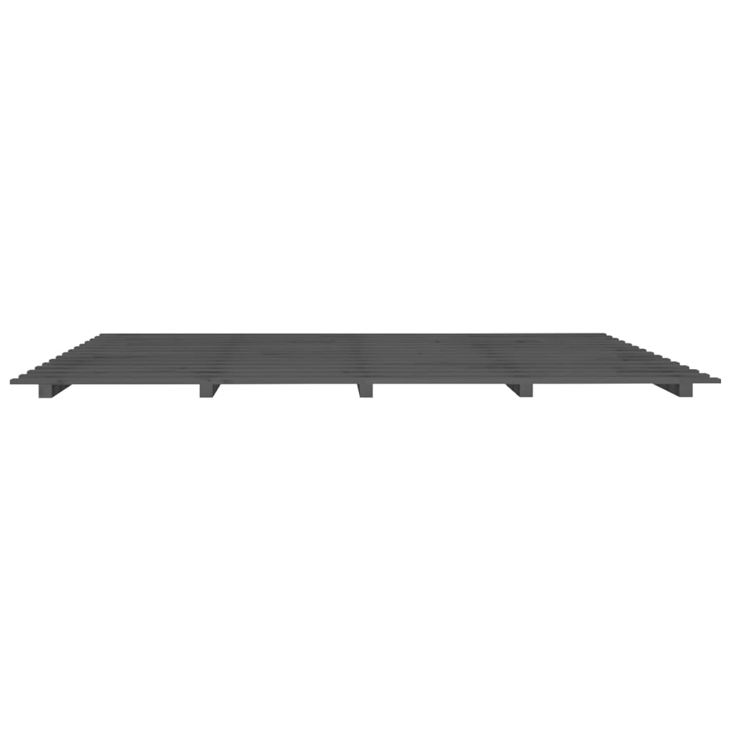 sengeramme 180x200 cm massivt fyrretræ grå
