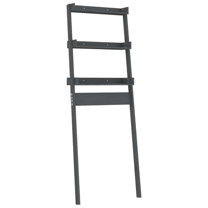 toiletstativ 63,5x32x179 cm massivt fyrretræ grå