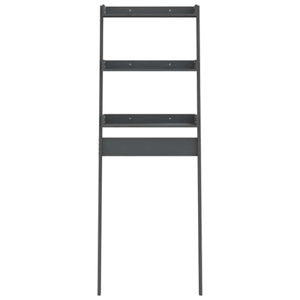toiletstativ 63,5x32x179 cm massivt fyrretræ grå