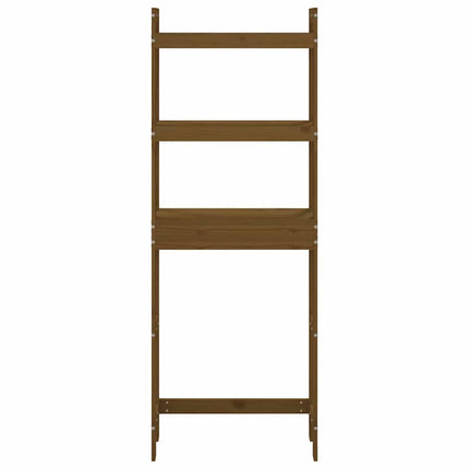 toiletstativ 63x26x171 cm massivt fyrretræ gyldenbrun