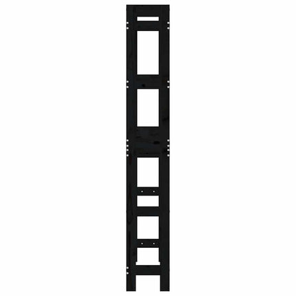 toiletstativ 63x26x171 cm massivt fyrretræ sort