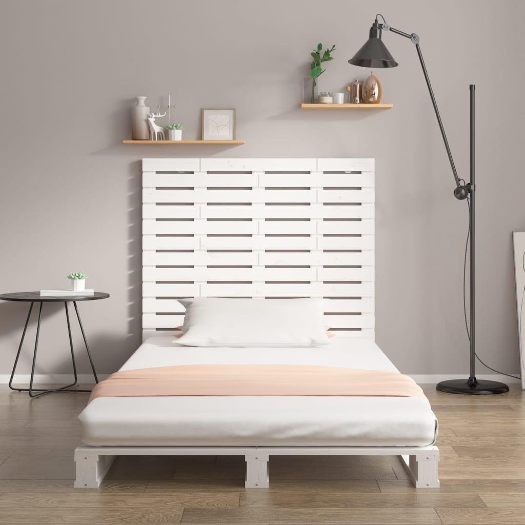 sengegavl 106x3x91,5 cm massivt fyrretræ hvid