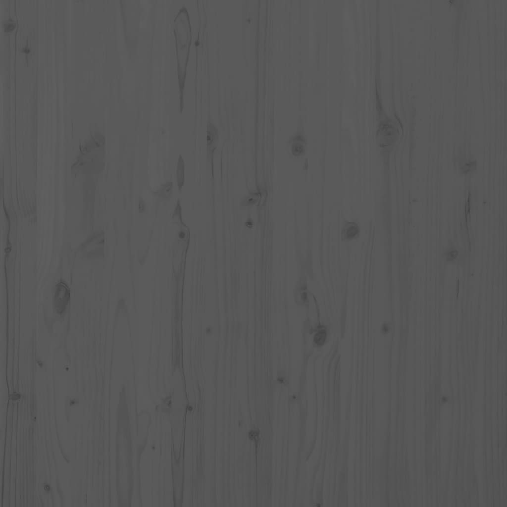 sengegavl 106x3x91,5 cm massivt fyrretræ grå