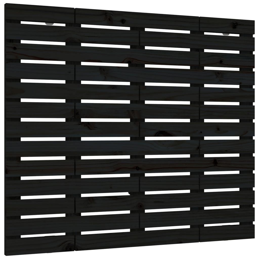 sengegavl 106x3x91,5 cm massivt fyrretræ sort