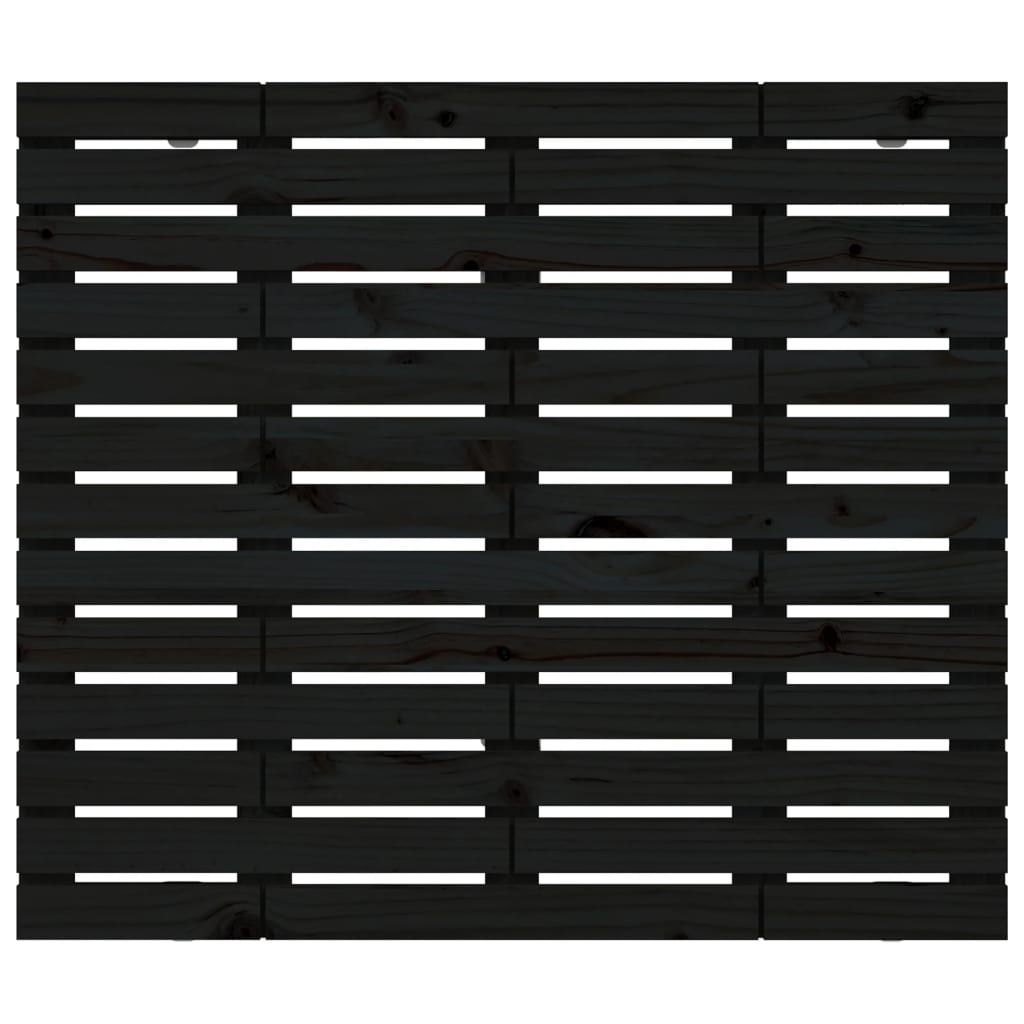 sengegavl 106x3x91,5 cm massivt fyrretræ sort