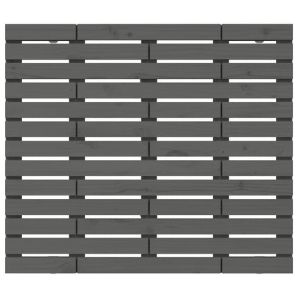 sengegavl 126x3x91,5 cm massivt fyrretræ grå