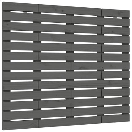 sengegavl 146x3x91,5 cm massivt fyrretræ grå