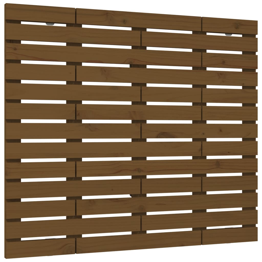sengegavl 146x3x91,5 cm massivt fyrretræ gyldenbrun