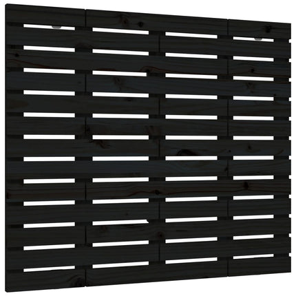 sengegavl 146x3x91,5 cm massivt fyrretræ sort