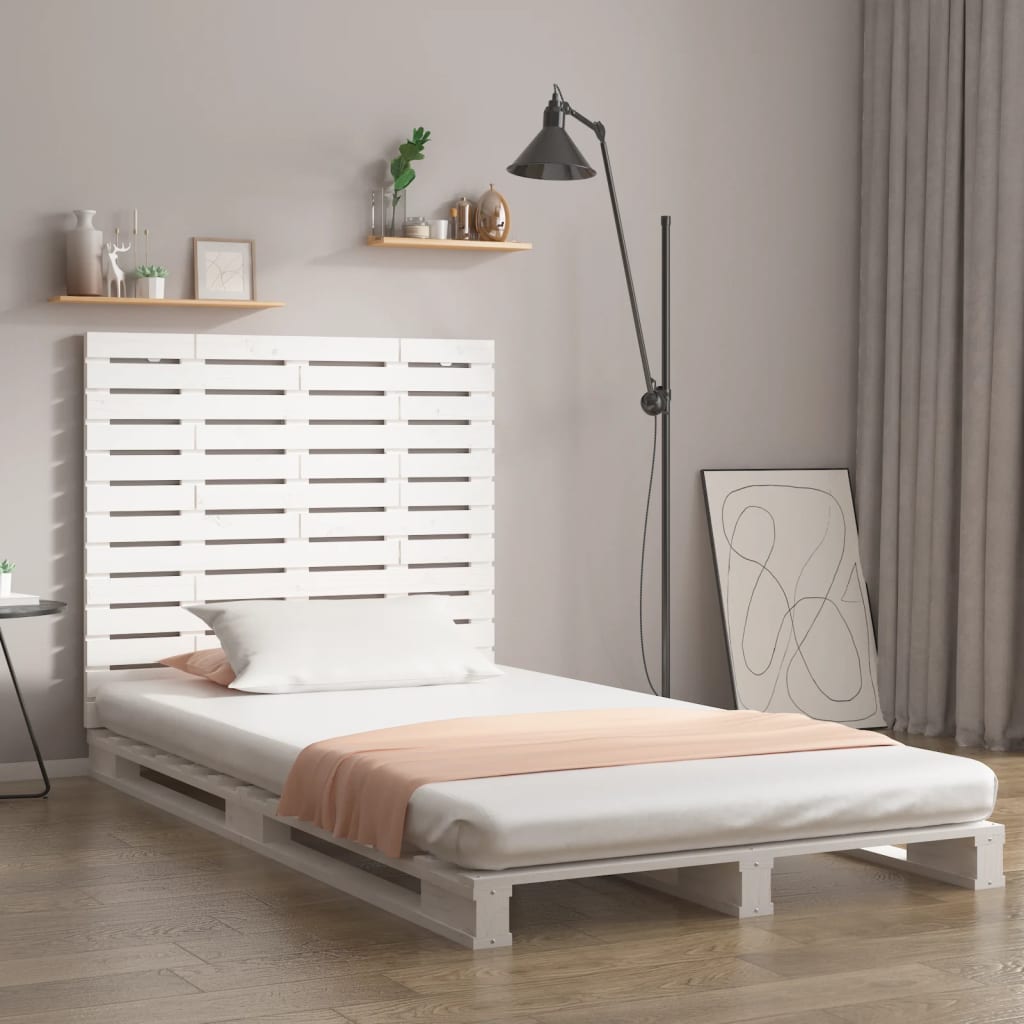 sengegavl 81x3x91,5 cm massivt fyrretræ hvid
