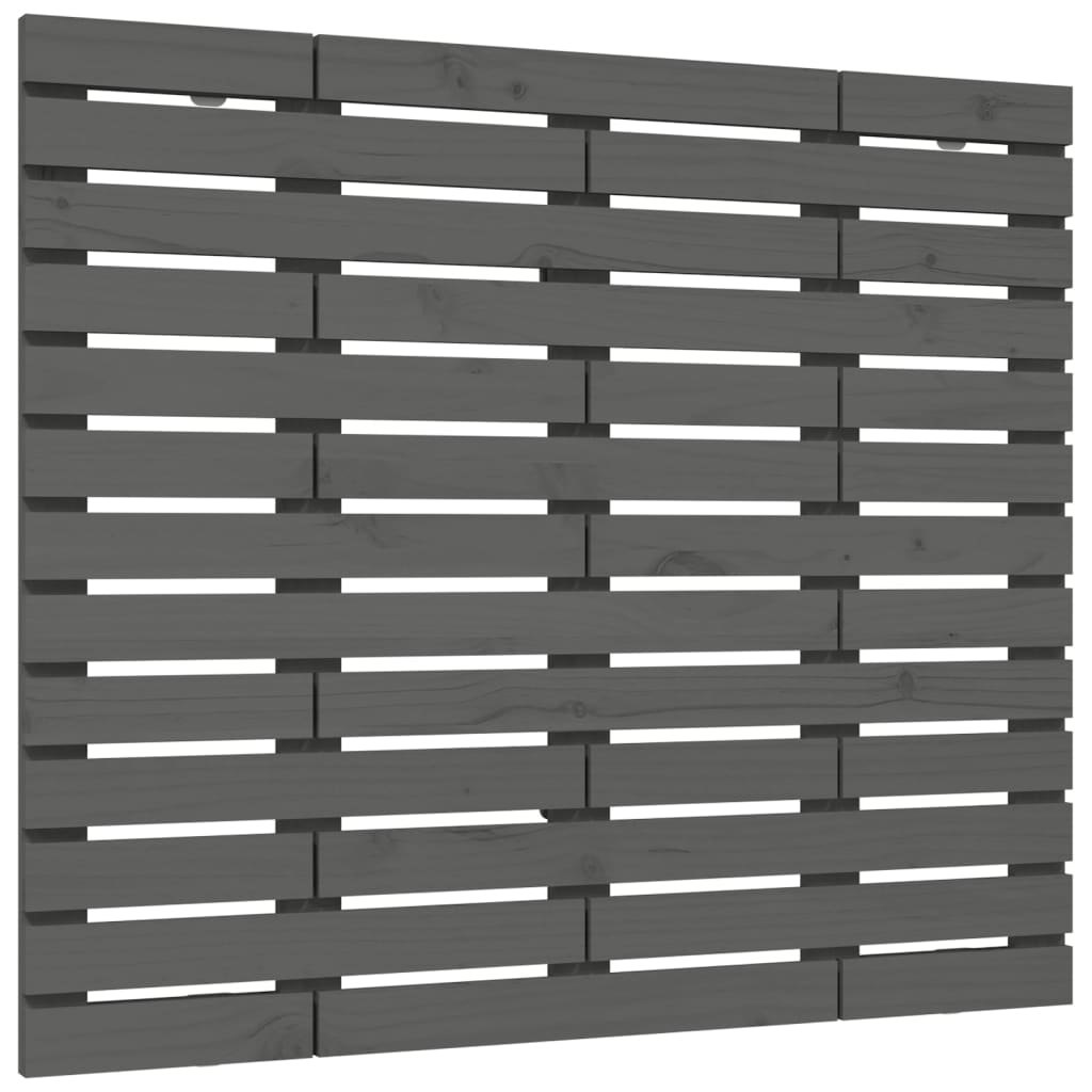 sengegavl 81x3x91,5 cm massivt fyrretræ grå
