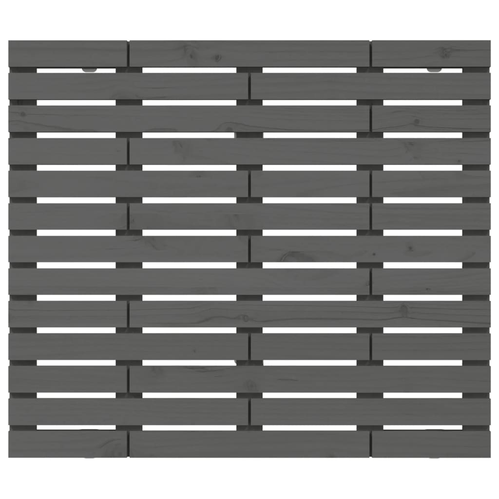sengegavl 81x3x91,5 cm massivt fyrretræ grå