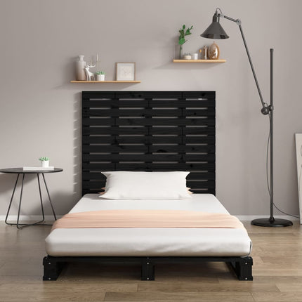 sengegavl 81x3x91,5 cm massivt fyrretræ sort