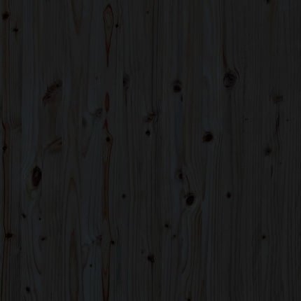 sengegavl 81x3x91,5 cm massivt fyrretræ sort