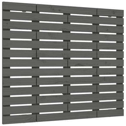 sengegavl 141x3x91,5 cm massivt fyrretræ grå