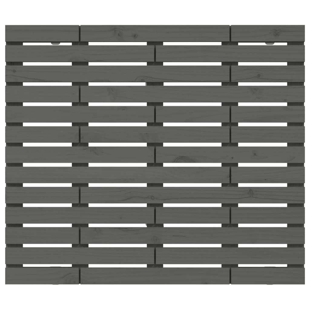 sengegavl 141x3x91,5 cm massivt fyrretræ grå