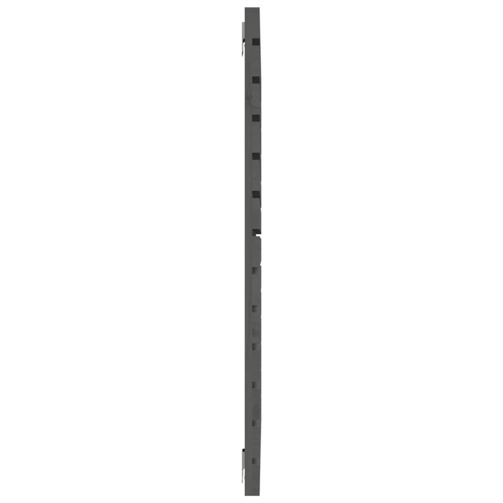 sengegavl 141x3x91,5 cm massivt fyrretræ grå