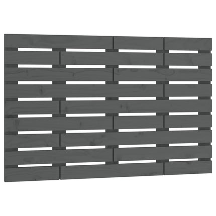 sengegavl 106x3x63 cm massivt fyrretræ grå