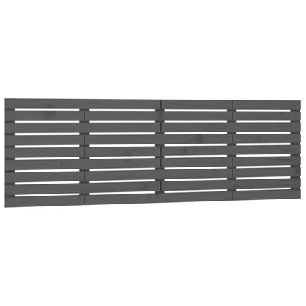 sengegavl 206x3x63 cm massivt fyrretræ grå