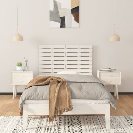 sengegavl 96x3x63 cm massivt fyrretræ hvid
