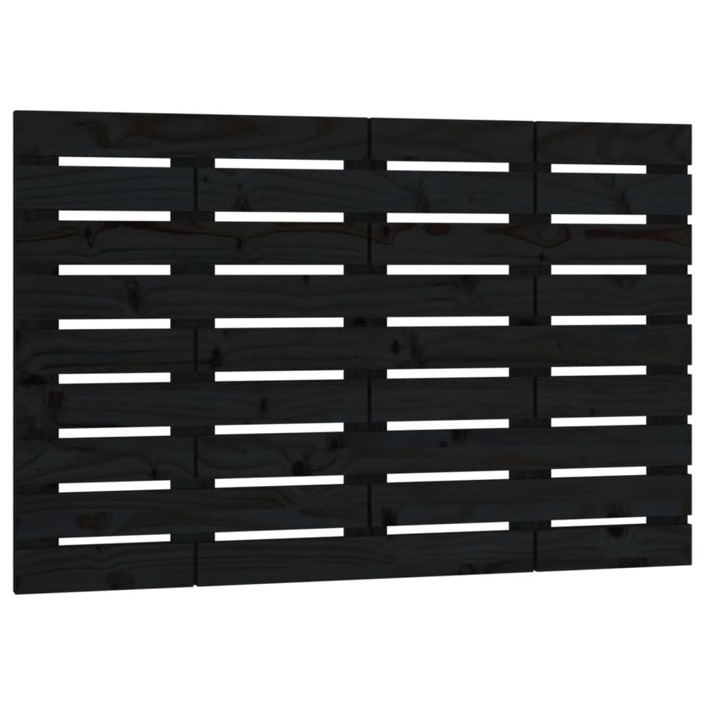 sengegavl 96x3x63 cm massivt fyrretræ sort