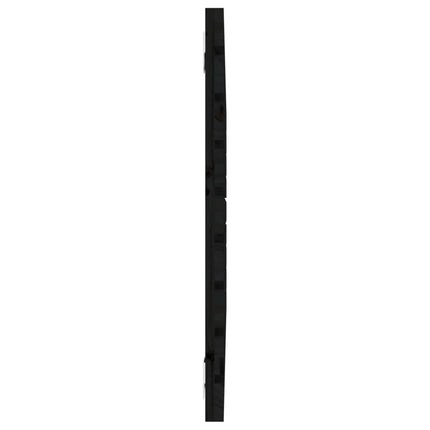 sengegavl 96x3x63 cm massivt fyrretræ sort