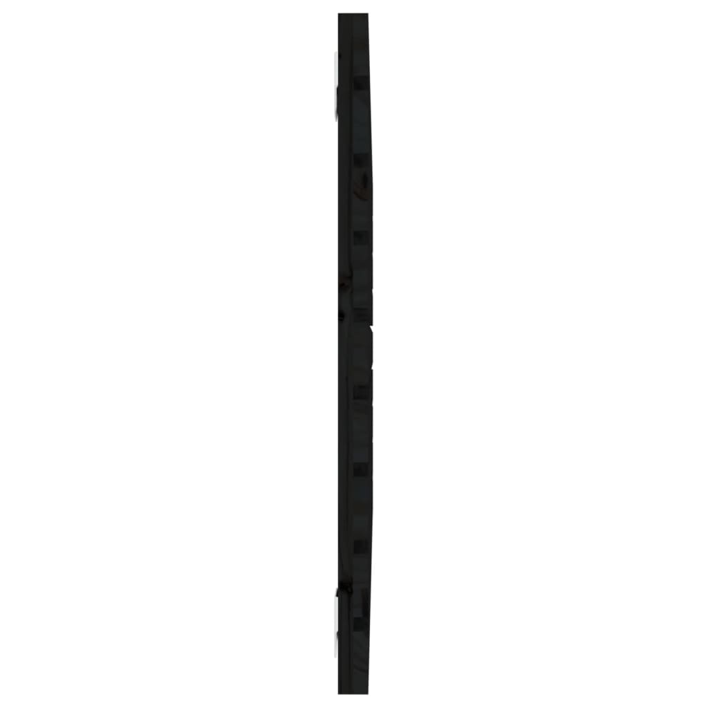 sengegavl 96x3x63 cm massivt fyrretræ sort