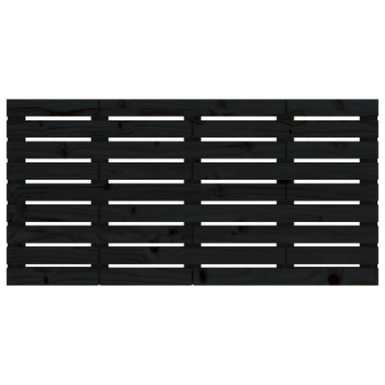 sengegavl 126x3x63 cm massivt fyrretræ sort