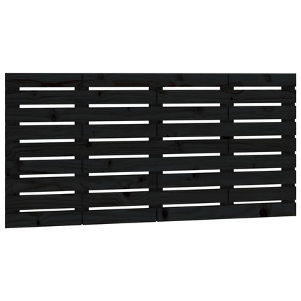 sengegavl 146x3x63 cm massivt fyrretræ sort