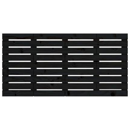 sengegavl 146x3x63 cm massivt fyrretræ sort
